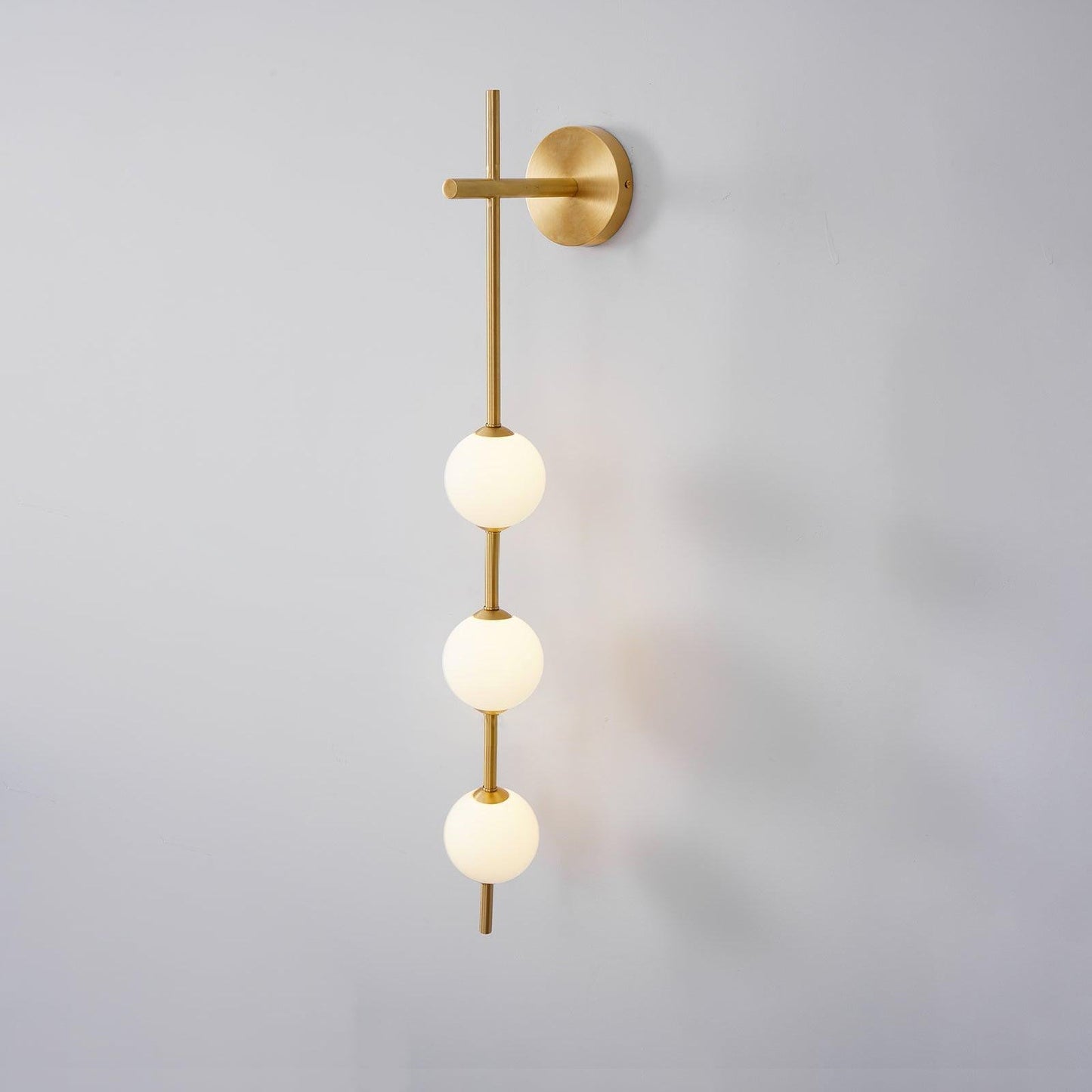 Lights & Brights Vertical Globe LED Wall Sconce – Metal & Glass