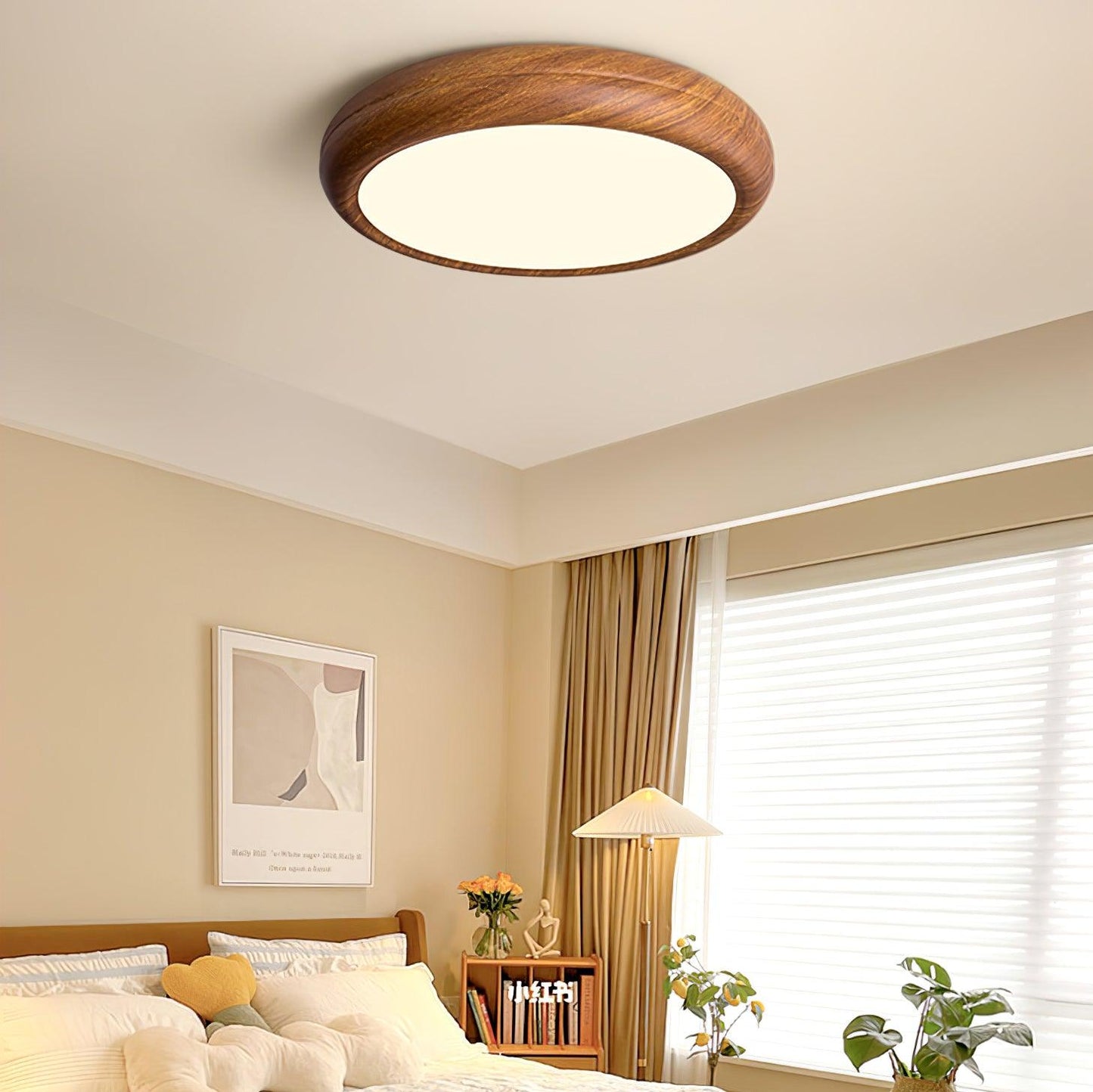 LIGHTS & BRIGHTS | Nordic Wood Grain LED Flush Ceiling Light