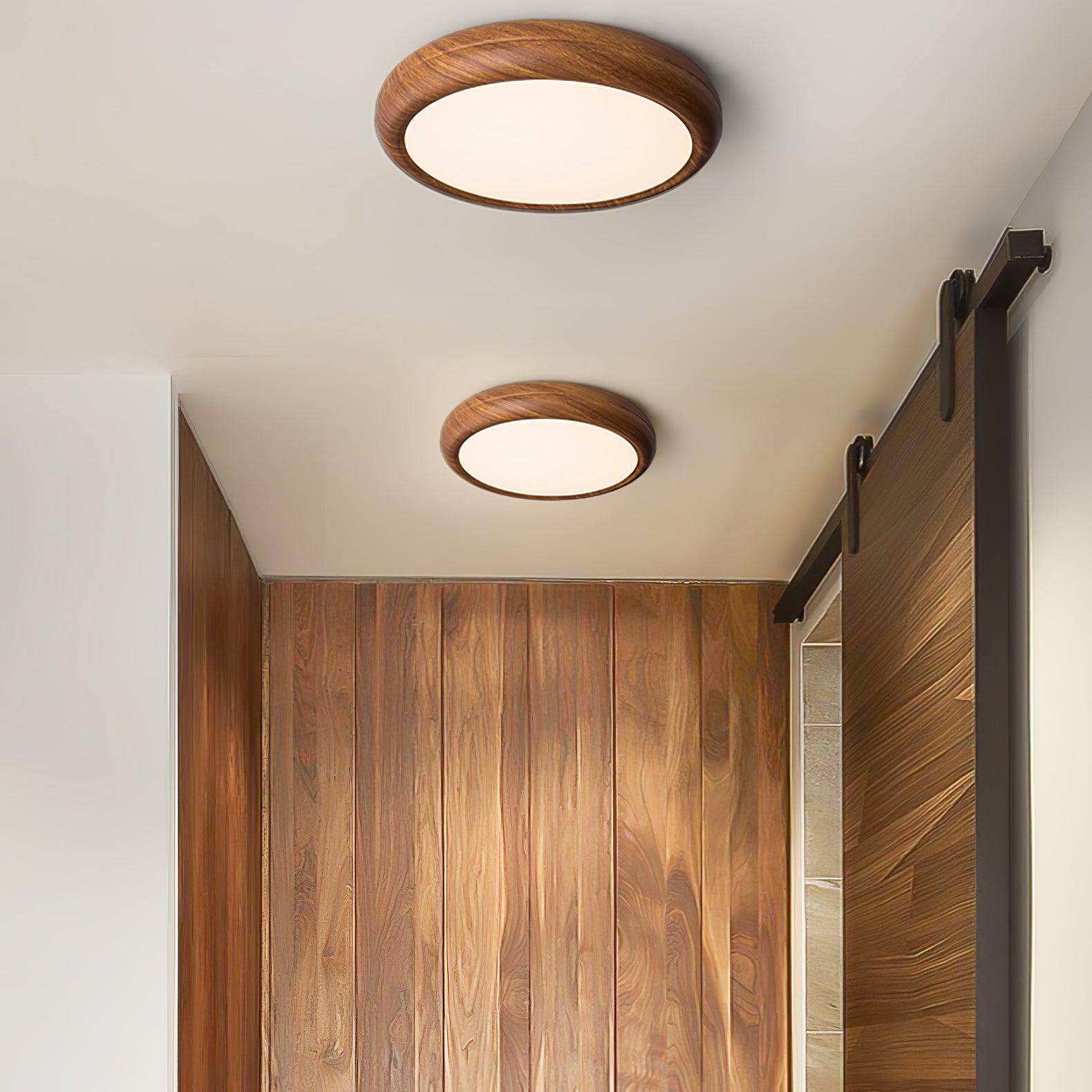 LIGHTS & BRIGHTS | Nordic Wood Grain LED Flush Ceiling Light