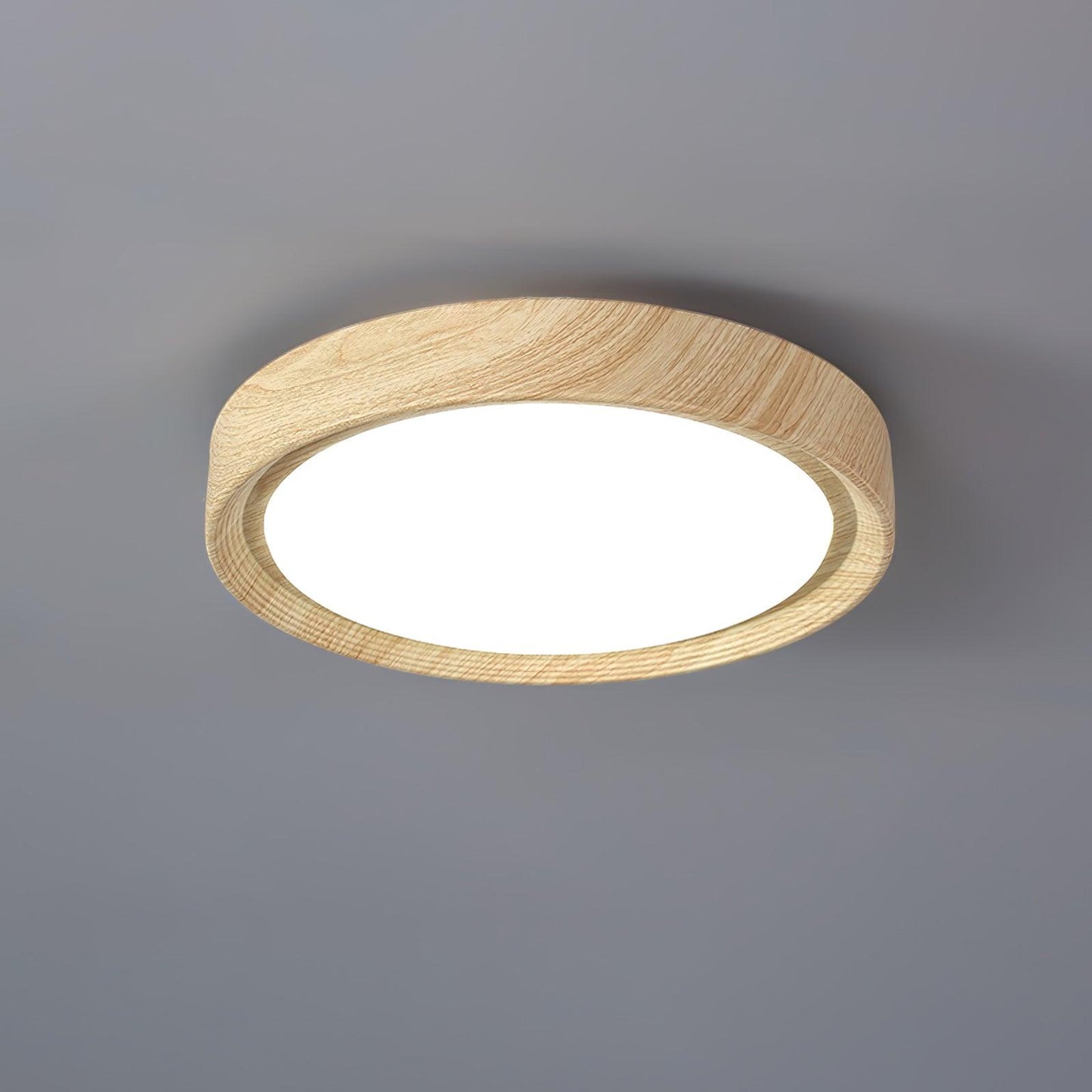 LIGHTS & BRIGHTS | Nordic Wood Grain LED Flush Ceiling Light