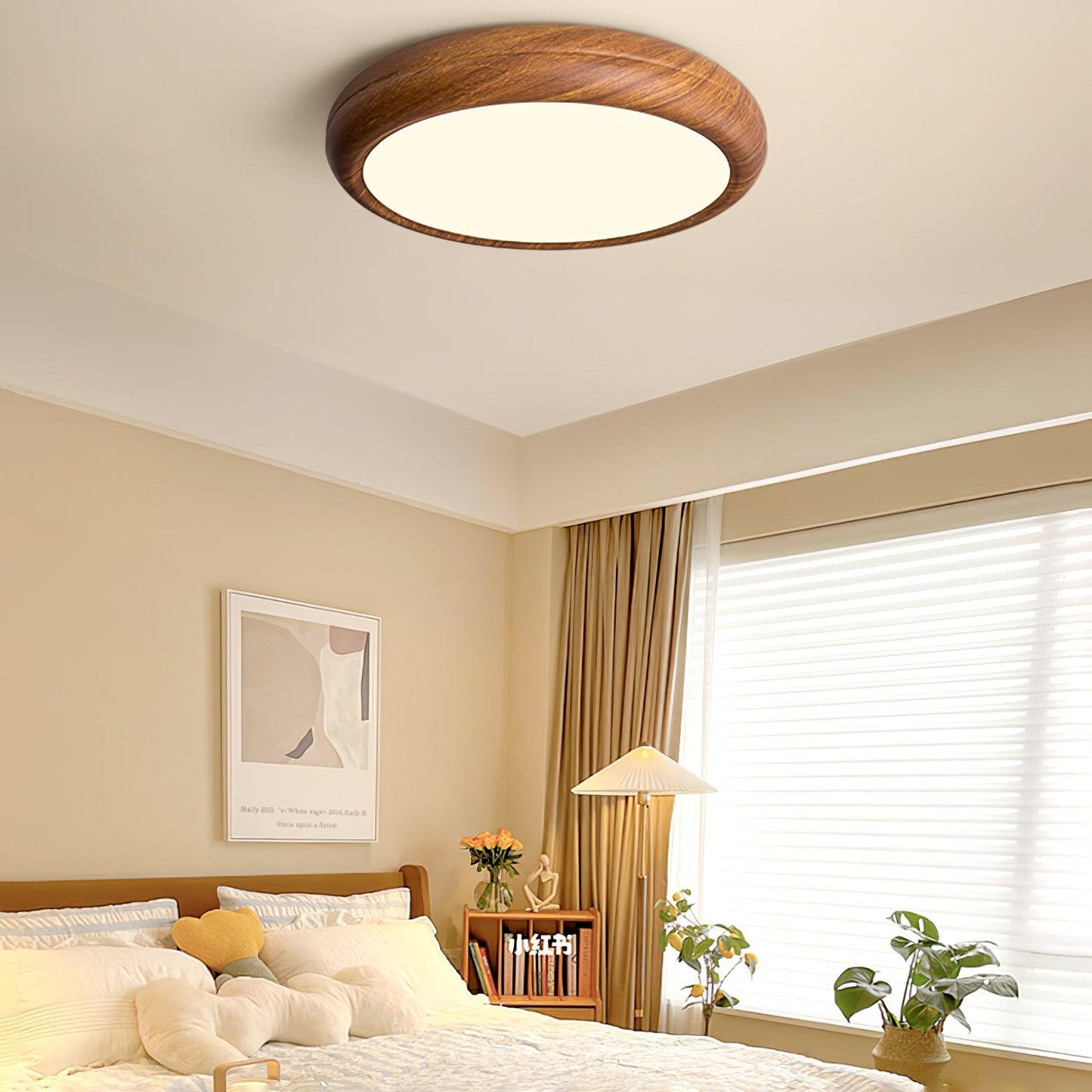 LIGHTS & BRIGHTS | Nordic Wood Grain LED Flush Ceiling Light
