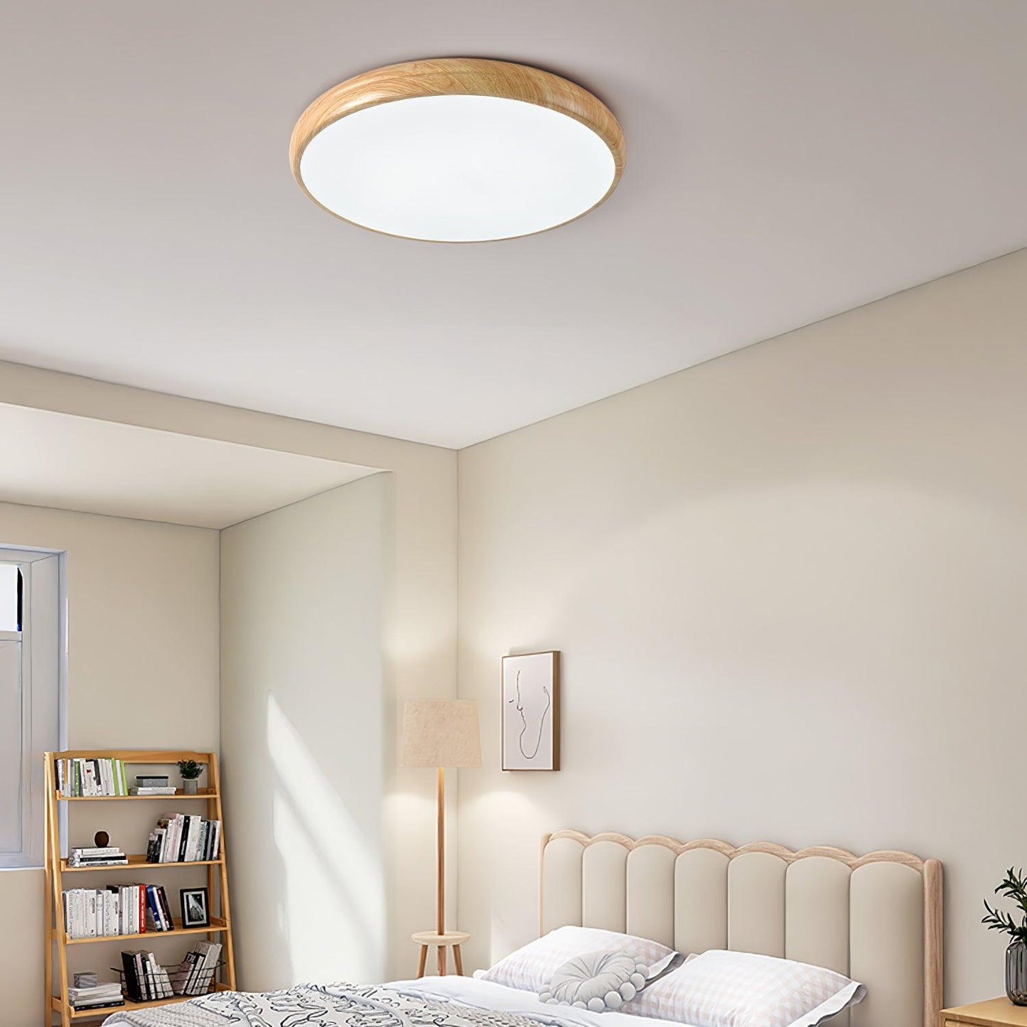 LIGHTS & BRIGHTS | Nordic Wood Grain LED Flush Ceiling Light