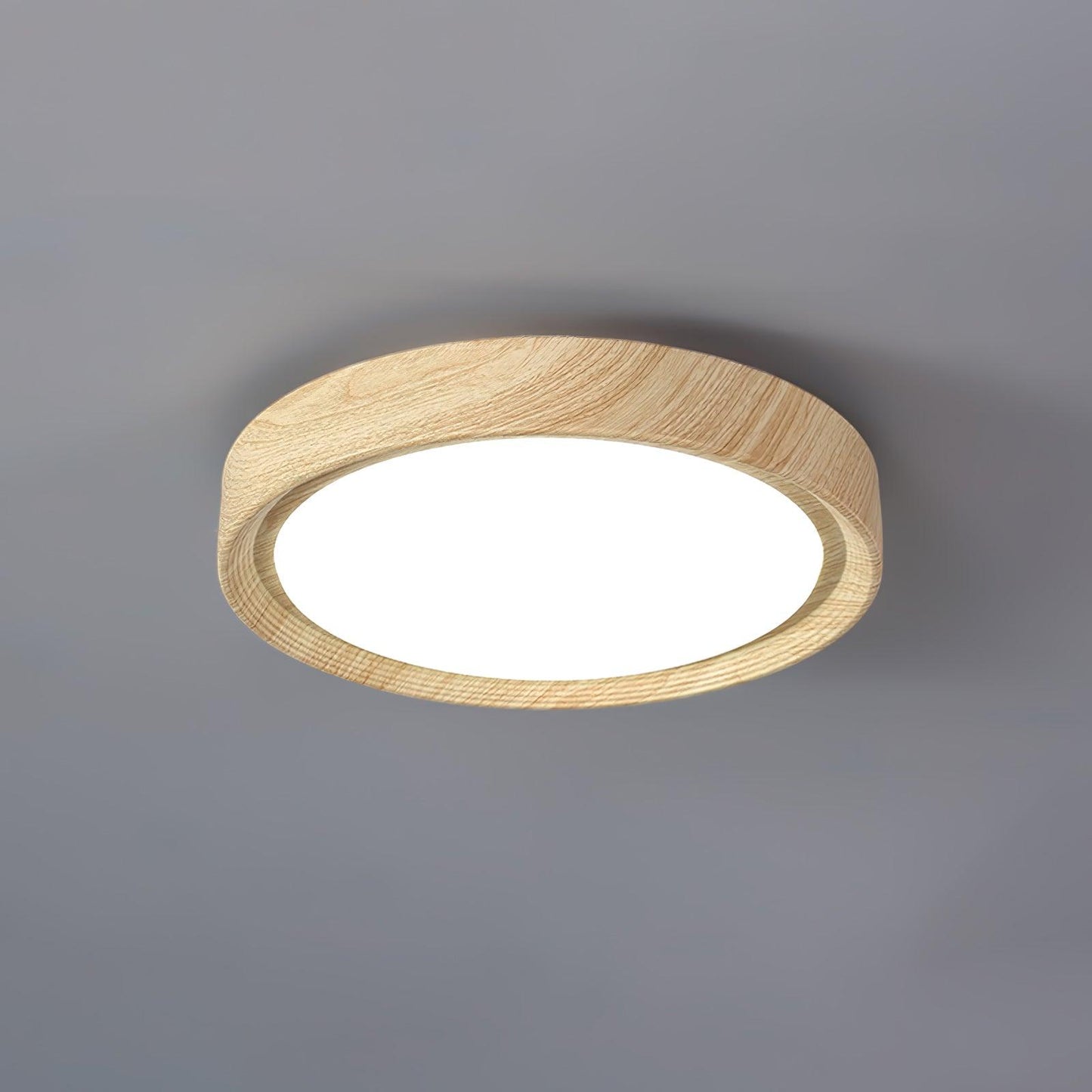 LIGHTS & BRIGHTS | Nordic Wood Grain LED Flush Ceiling Light