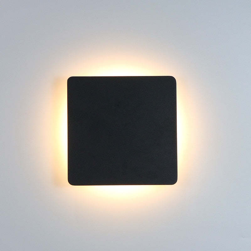 LIGHTS & BRIGHTS | Minimalist Indoor LED Wall Light – Round & Square Design, Black or White