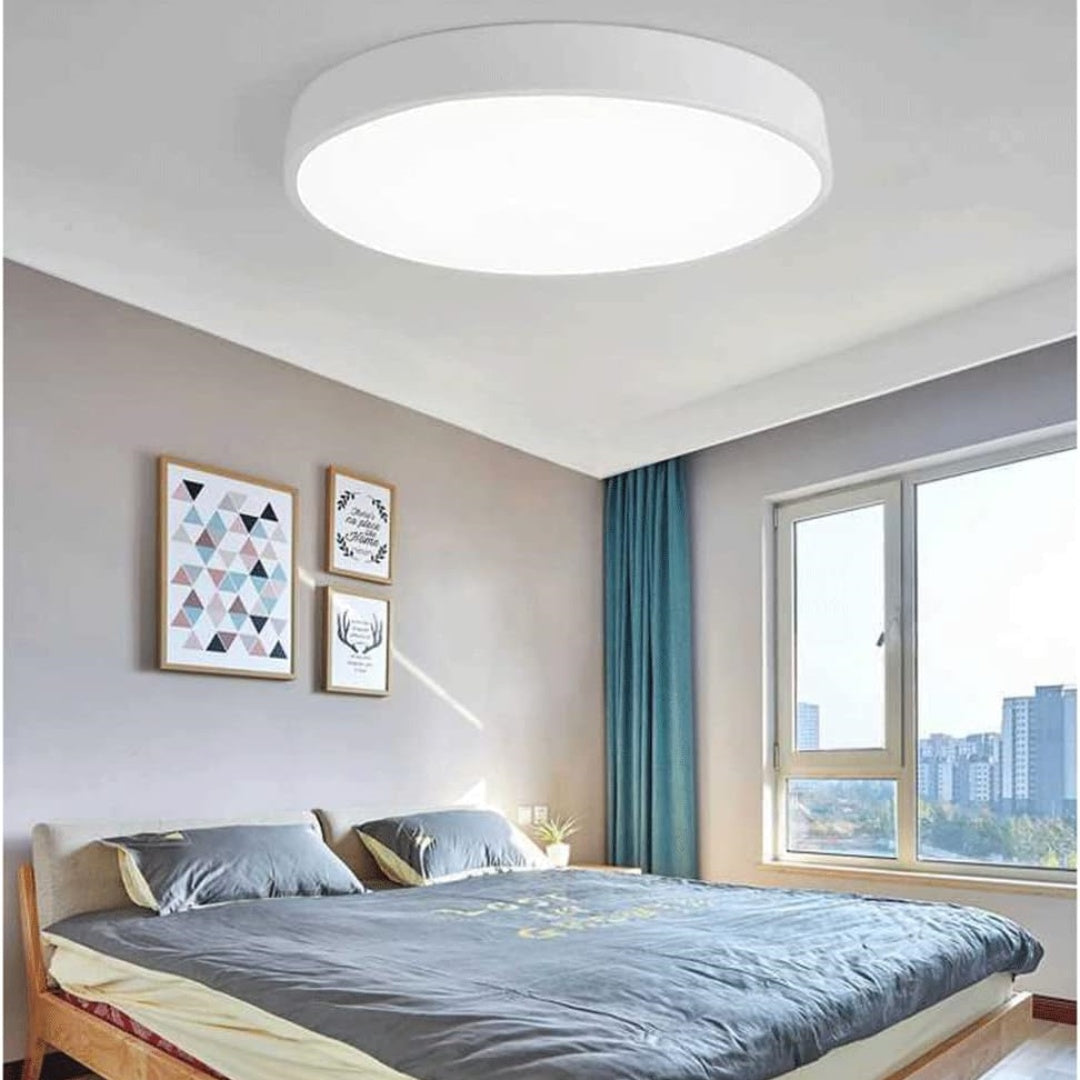 LIGHTS & BRIGHTS | Circular Flush Mount LED Ceiling Light For Living Room
