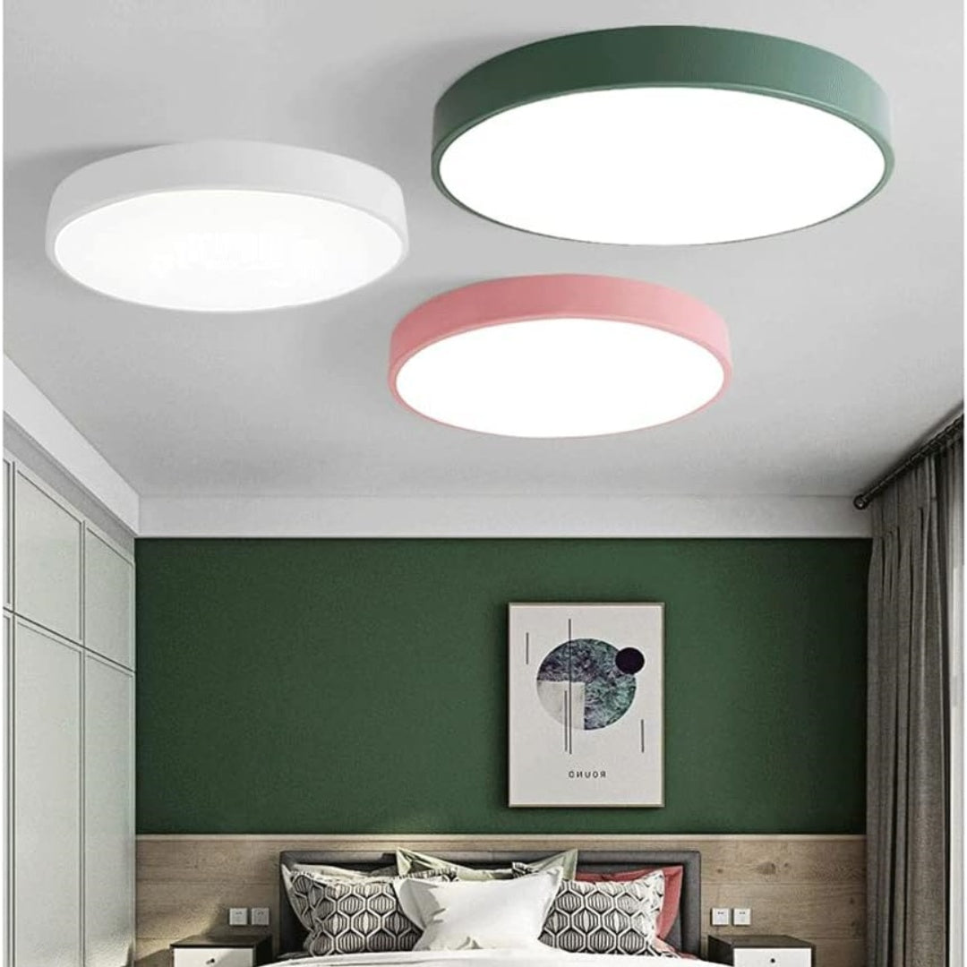 LIGHTS & BRIGHTS | Circular Flush Mount LED Ceiling Light For Living Room