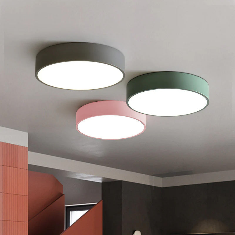 LIGHTS & BRIGHTS | Circular Flush Mount LED Ceiling Light For Living Room